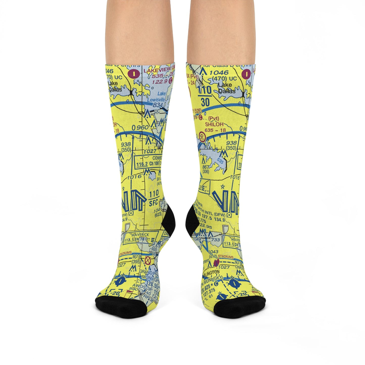 DFW Cushioned Crew Socks | Dallas-Fort Worth International Socks