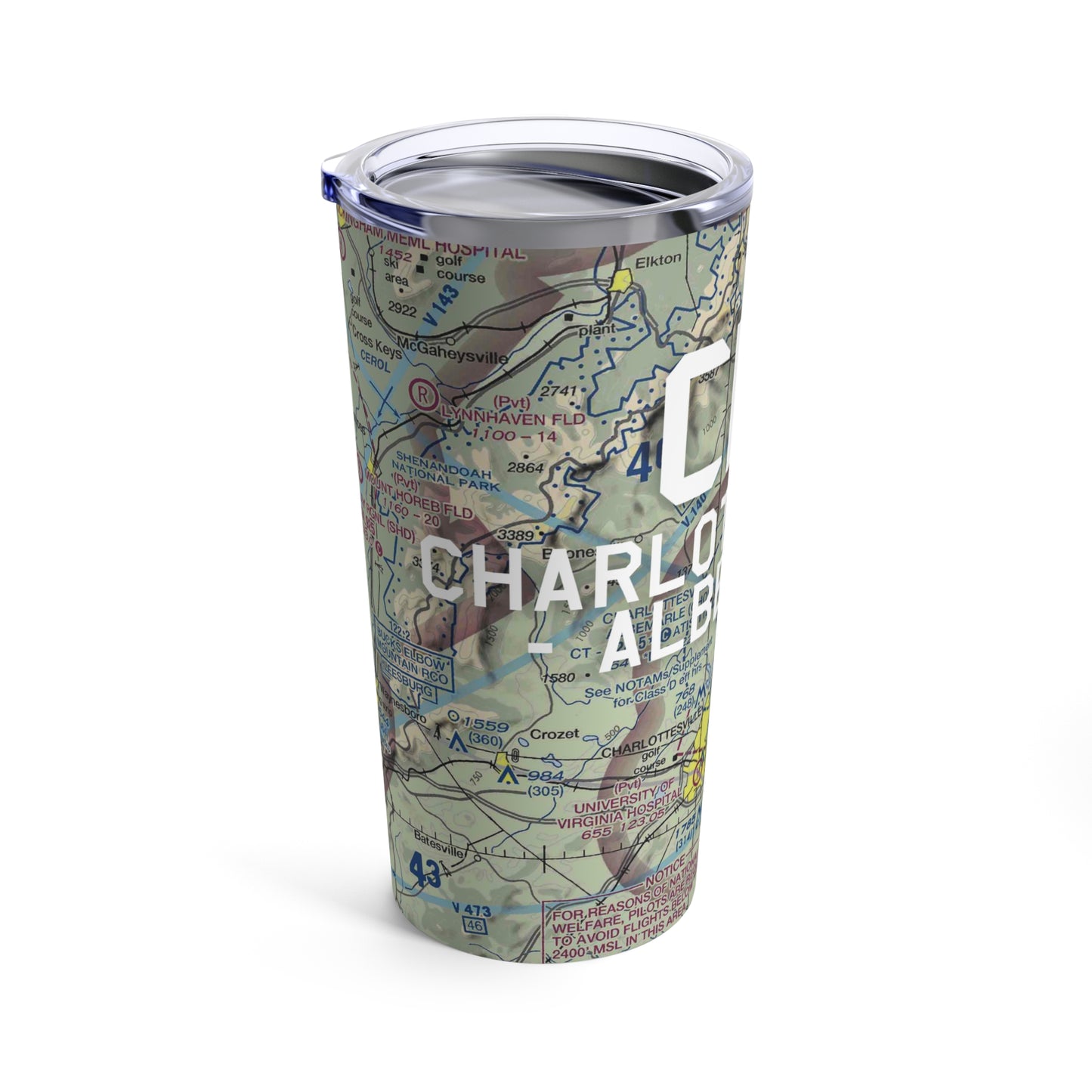 CHO Tumbler | Charlottesville-Albemarle Airport Tumbler