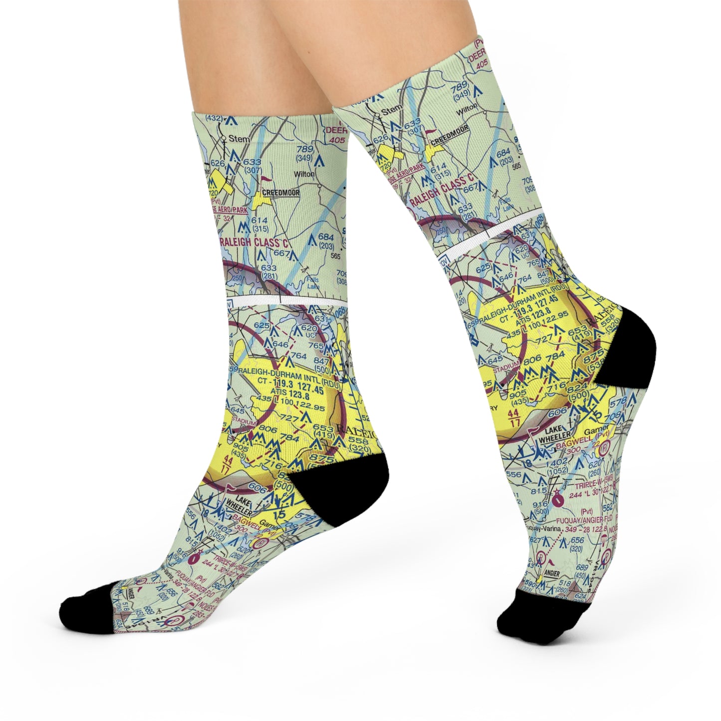 RDU Cushioned Crew Socks | Raleigh-Durham International Airport Socks