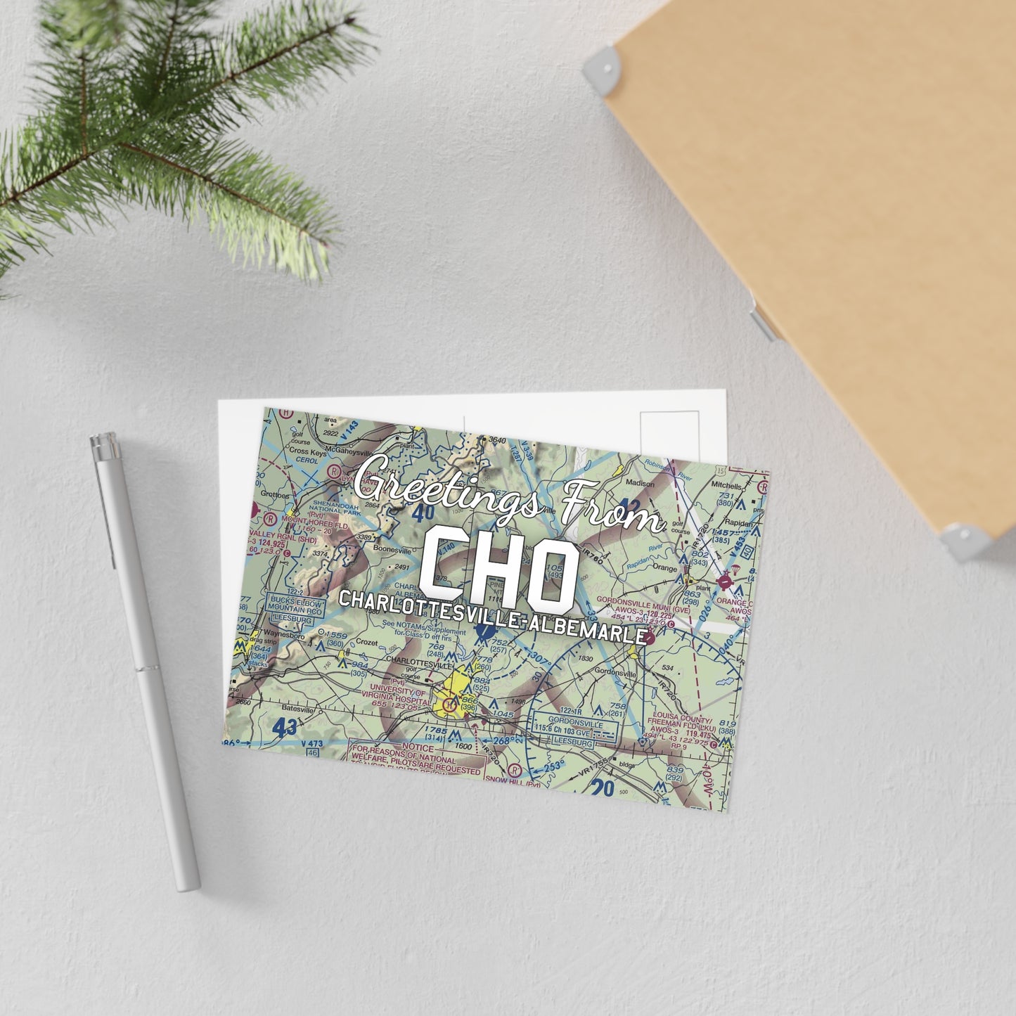CHO Postcard | Charlottesville-Albemarle Airport Card
