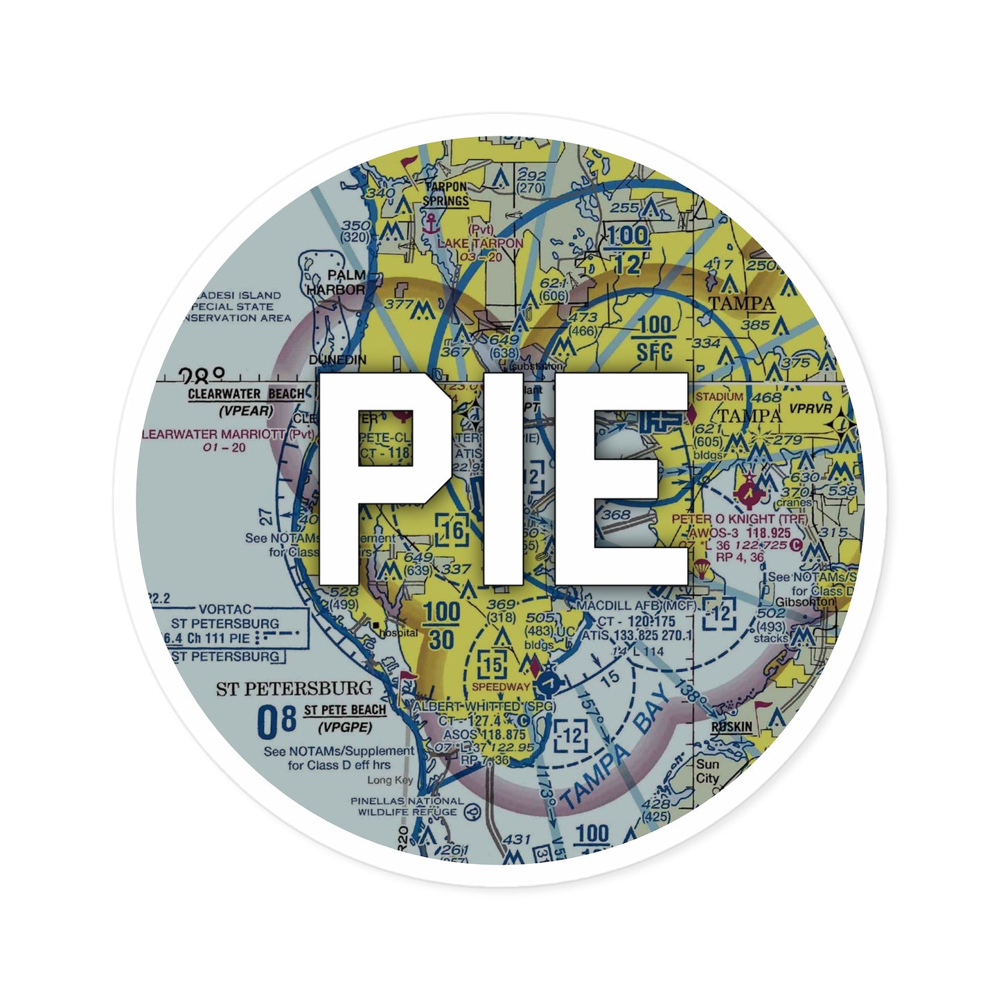 PIE Round Sticker | St Pete-Clearwater International Airport Sticker