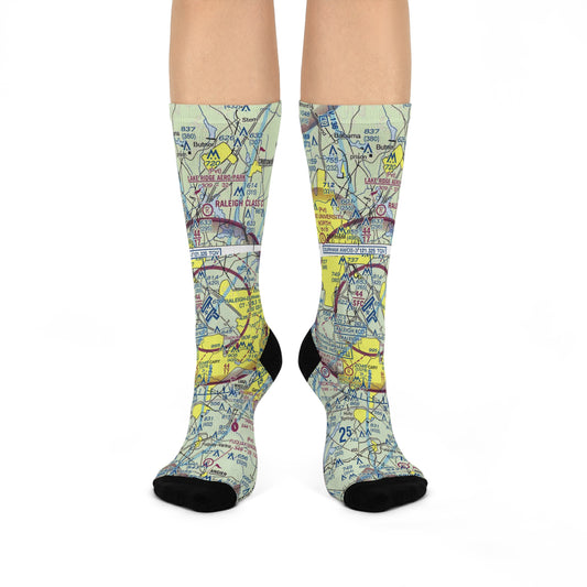 RDU Cushioned Crew Socks | Raleigh-Durham International Airport Socks