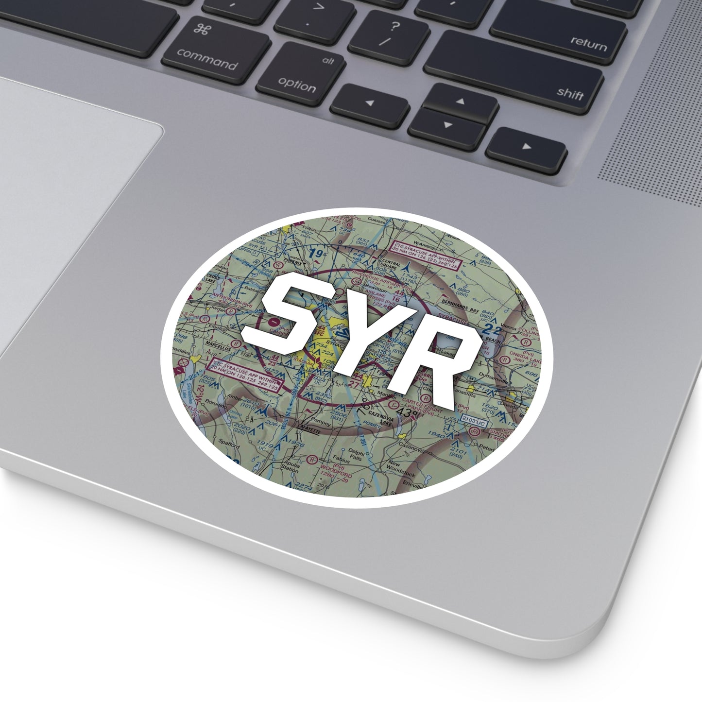 SYR Round Sticker | Syracuse Hancock International Airport Sticker