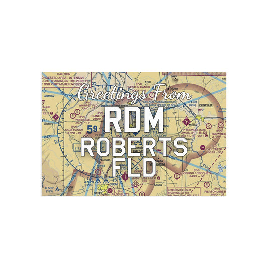 RDM Postcard | Roberts Field Airport Card